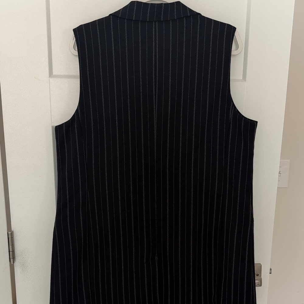Liz Claiborne Navy Pinstripe Vest - Picture 5 of 5